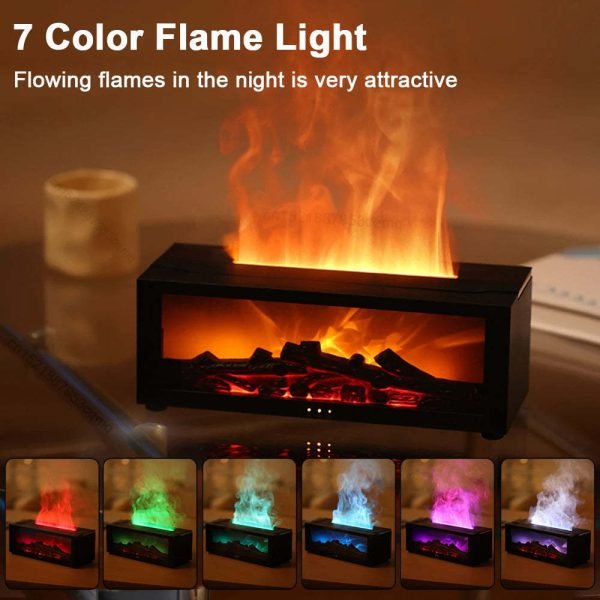 0afae3f2-c22c-428e-9d44-57bbb6c62c04.jpg New Flame Aromatherapy Machine Colorful Essential Oil Diffuser Home Large Fog Volume Flame Humidifier 3D Flame Fireplace Machine