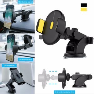 711d9b34-89c7-485e-a9af-b9f3ee1dc681.jpg Car Phone Holder Long Rod Telescopic Car Dashboard Suction Cup Type