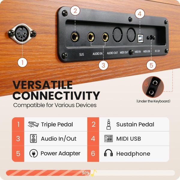 Brand New 88-Key Graded Hammer Action Digital Piano with Stand