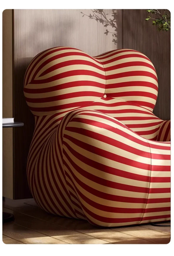 Vacuum Compression Sofa, Mom's Hug Sofa, Creative Hug Sofa, Modern Striped Bean Bag Sofa with Footrest, Customizable