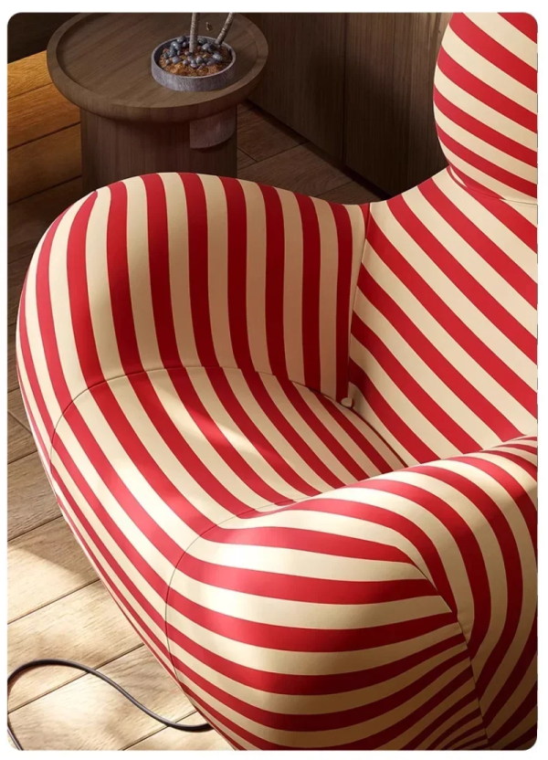 Vacuum Compression Sofa, Mom's Hug Sofa, Creative Hug Sofa, Modern Striped Bean Bag Sofa with Footrest, Customizable