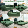 Italian Compressed Sofa Minimalist Retro Corduroy Sofa Bed Lounge Modular Couch Foldable Washable Customizable for Living Room